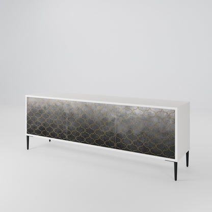 TESSELATED GRAYISH Třídveřový TV stolek