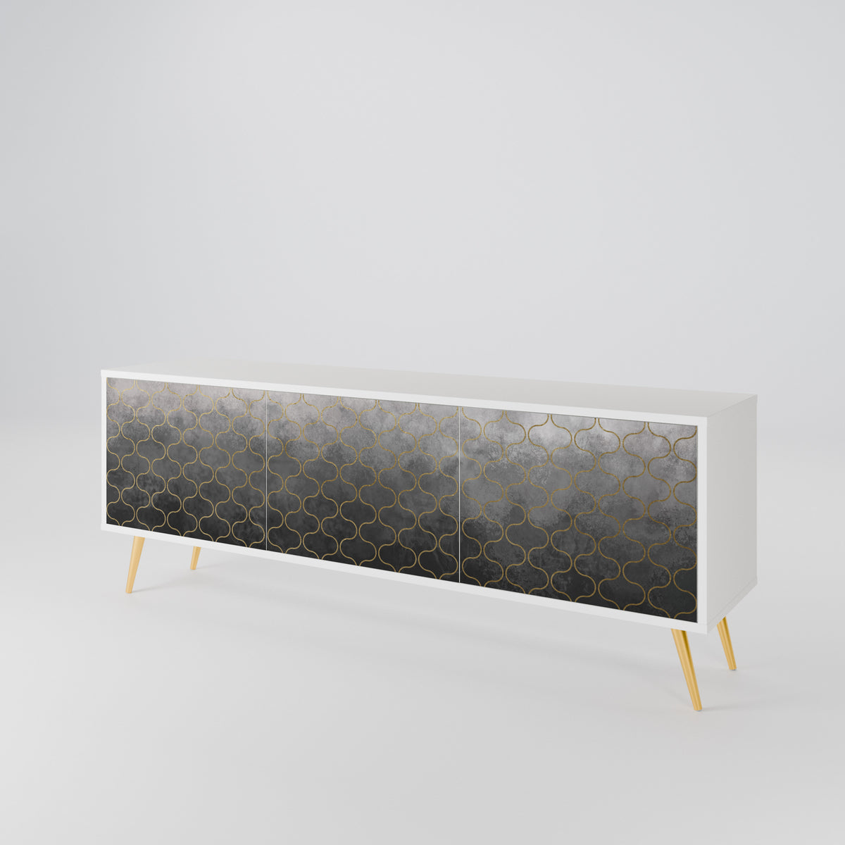 TESSELATED GRAYISH Třídveřový TV stolek