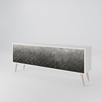 TESSELATED GRAYISH Třídveřový TV stolek