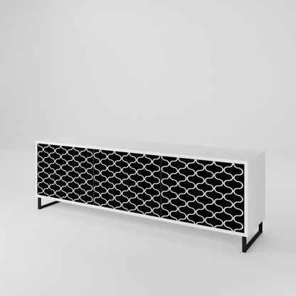 TESSELATED BLACKNESS Třídveřový TV stolek