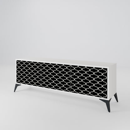 TESSELATED BLACKNESS Třídveřový TV stolek
