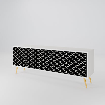 TESSELATED BLACKNESS Třídveřový TV stolek