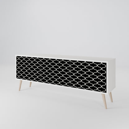 TESSELATED BLACKNESS Třídveřový TV stolek