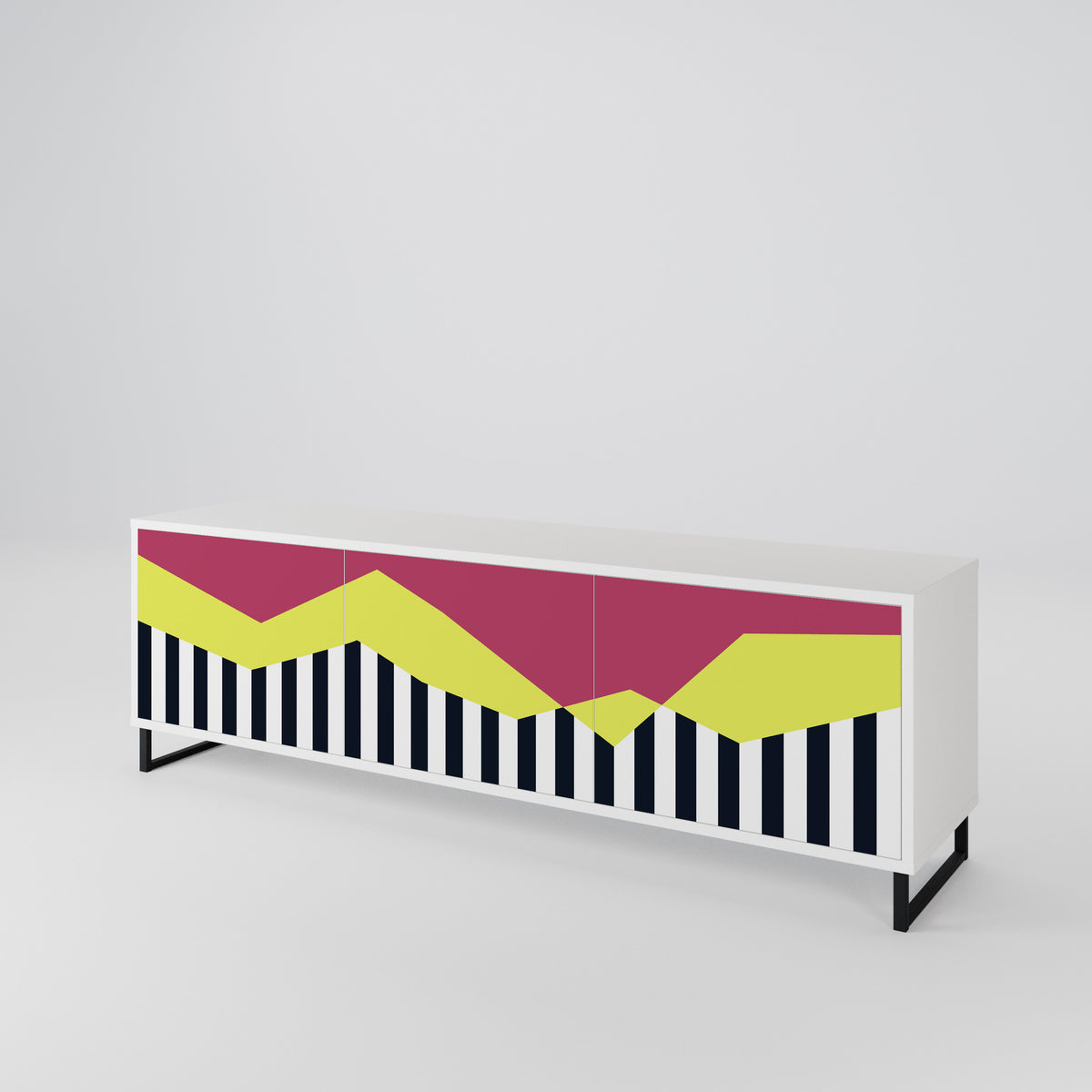 PIANO FANTASY Třídveřový TV stolek