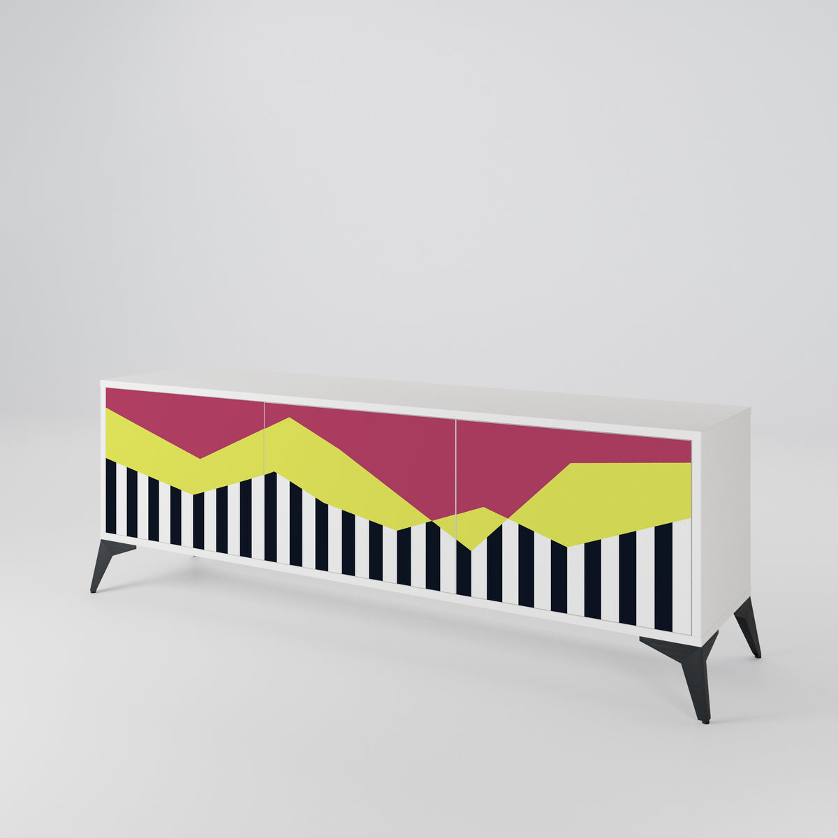 PIANO FANTASY Třídveřový TV stolek