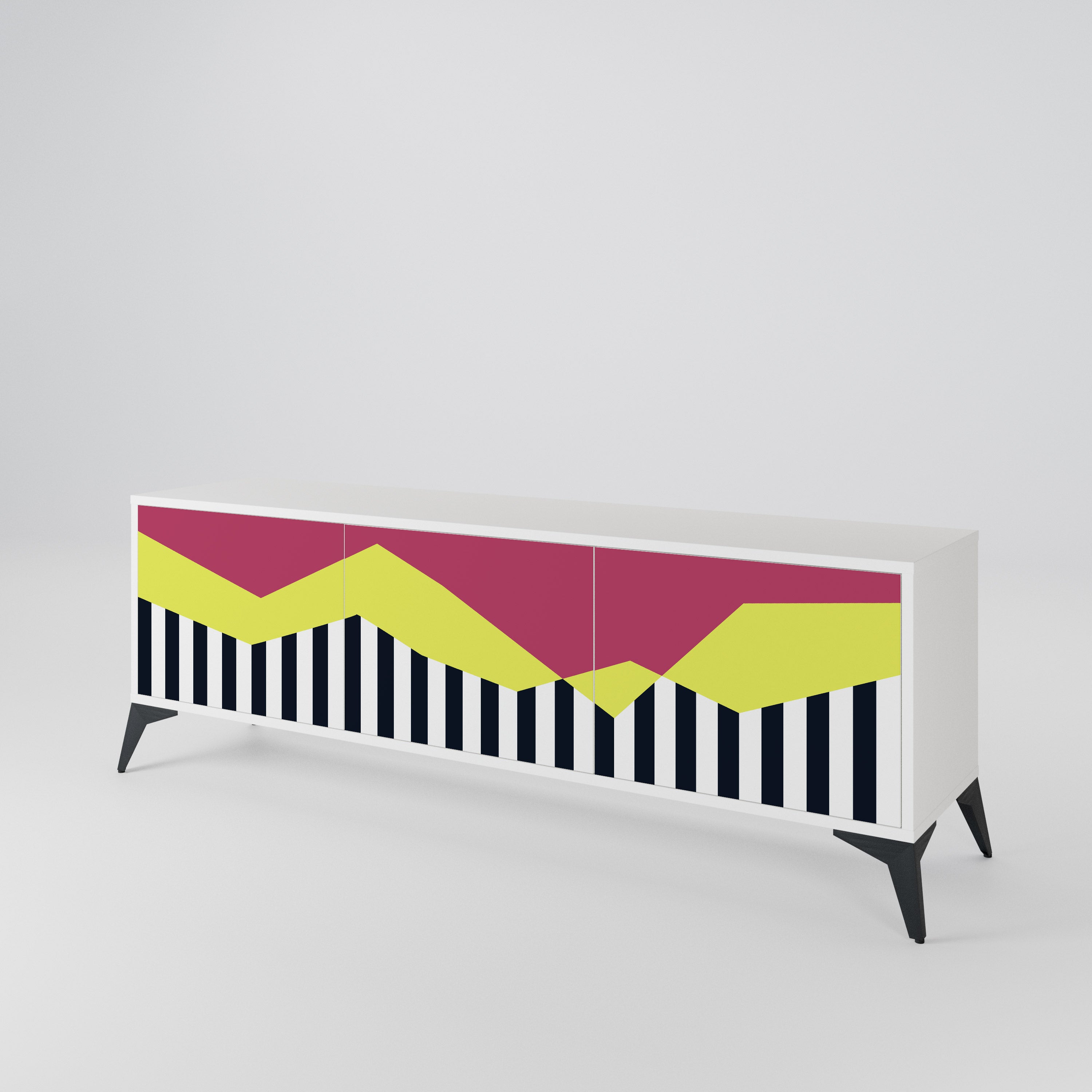 PIANO FANTASY Třídveřový TV stolek