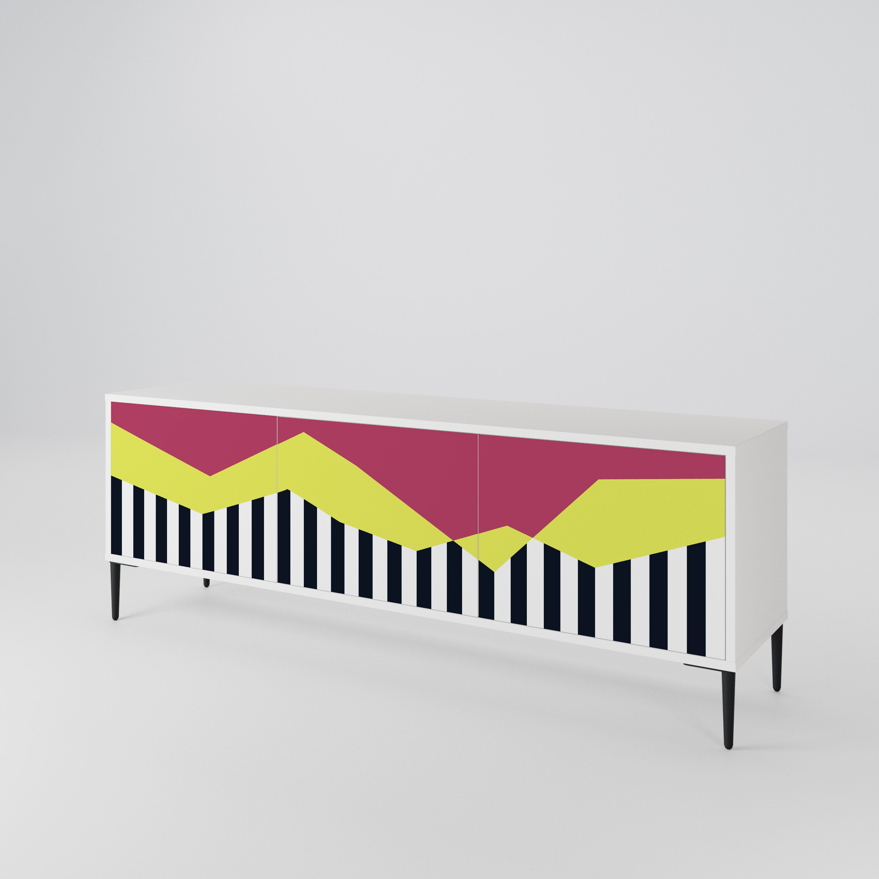 PIANO FANTASY Třídveřový TV stolek