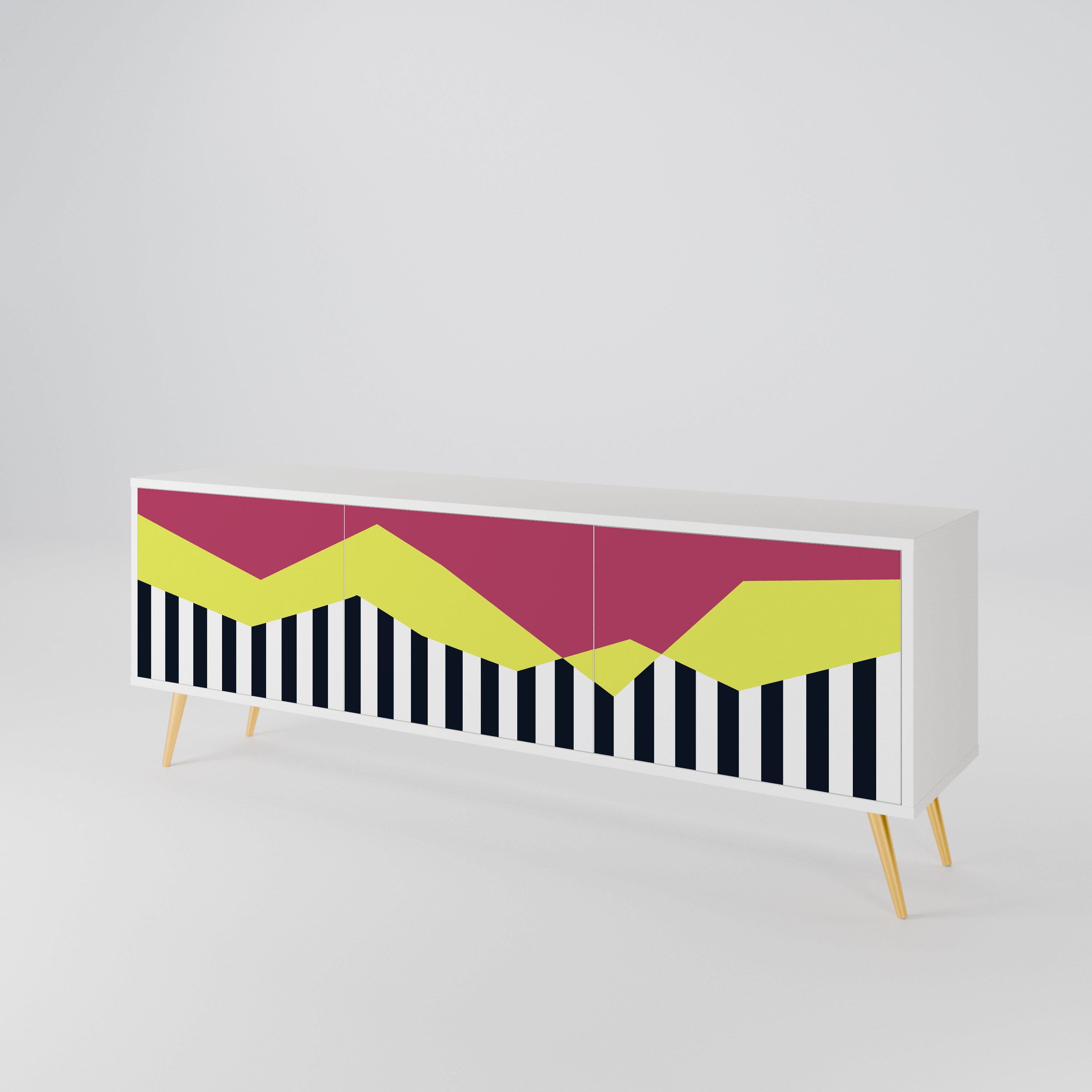 PIANO FANTASY Třídveřový TV stolek