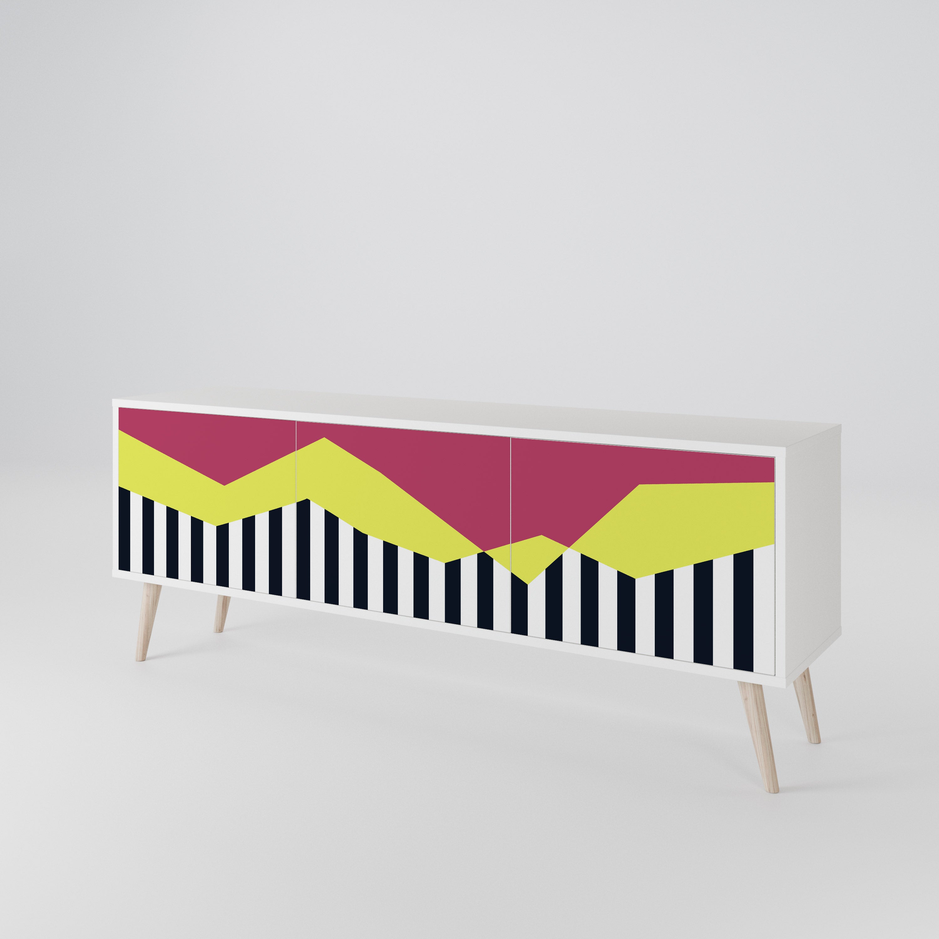 PIANO FANTASY Třídveřový TV stolek