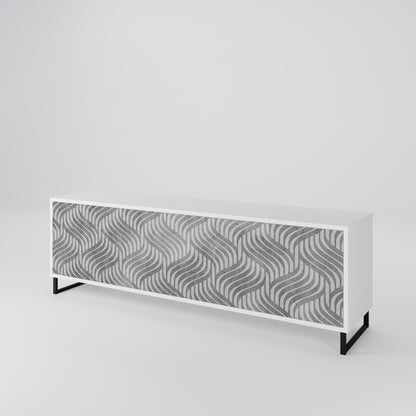 CONCRETE MOVEMENT Třídveřový TV stolek