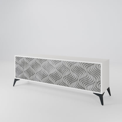 CONCRETE MOVEMENT Třídveřový TV stolek