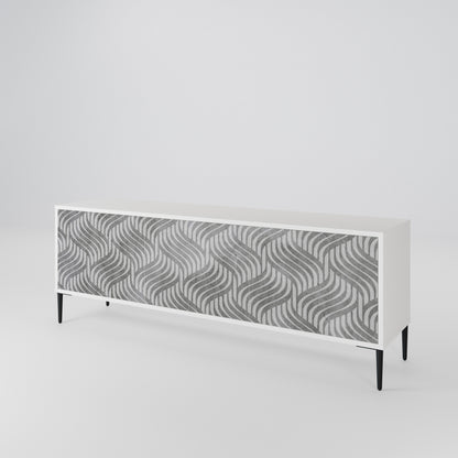 CONCRETE MOVEMENT Třídveřový TV stolek