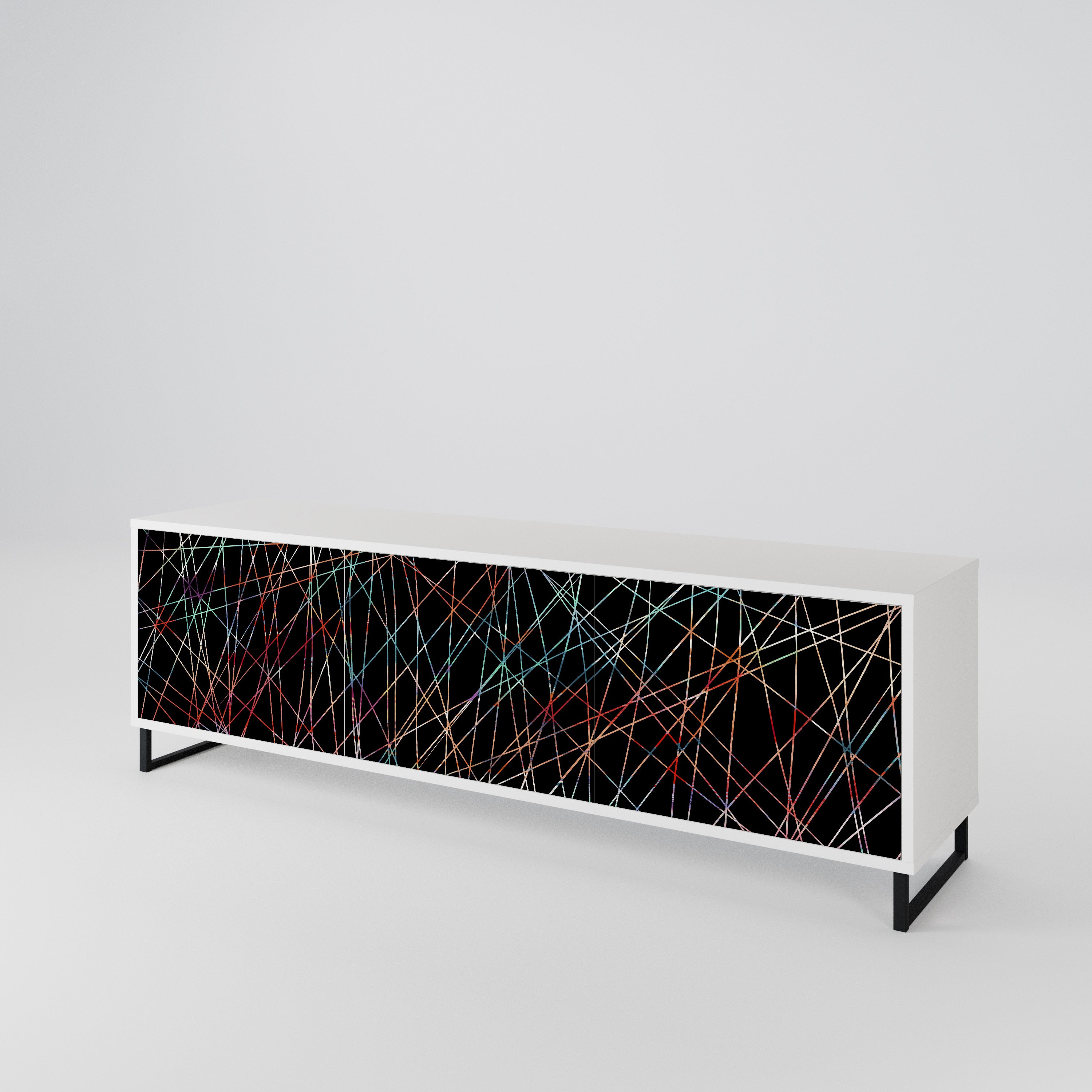LUMINOUS SNARE Třídveřový TV stolek