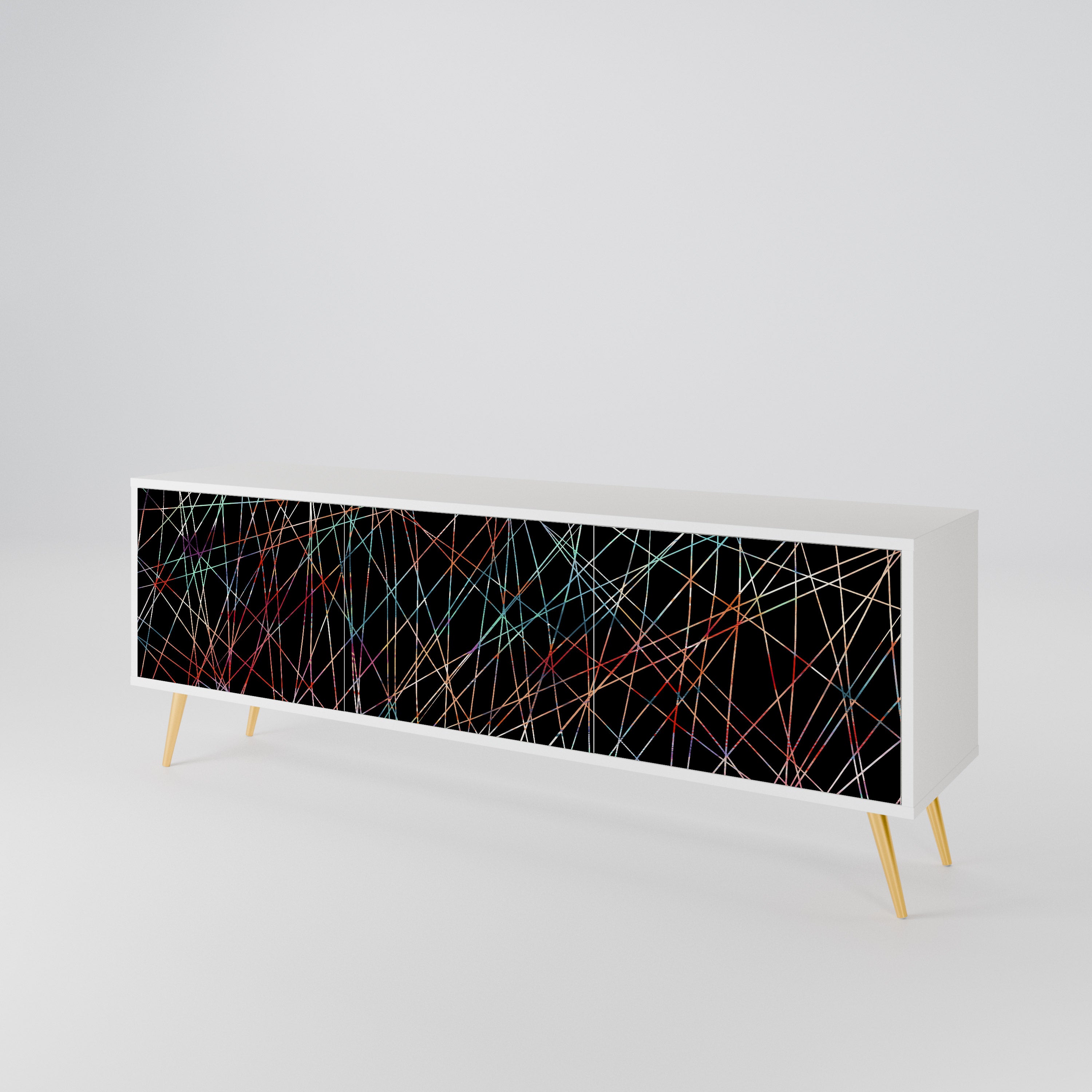 LUMINOUS SNARE Třídveřový TV stolek