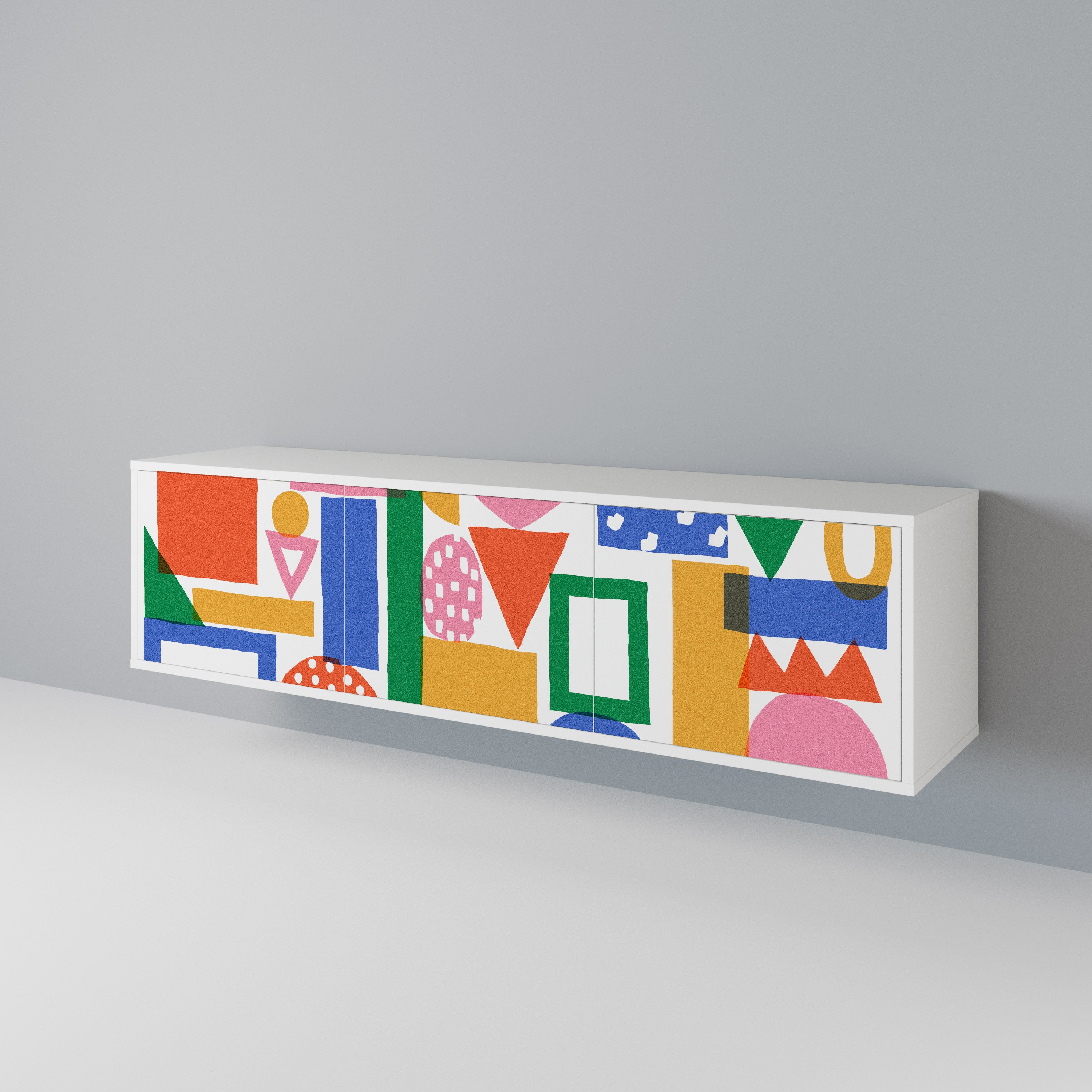 GEOMETRIC GLIMMER Třídveřový TV stolek