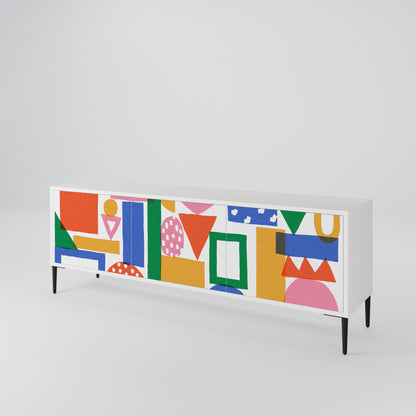 GEOMETRIC GLIMMER Třídveřový TV stolek