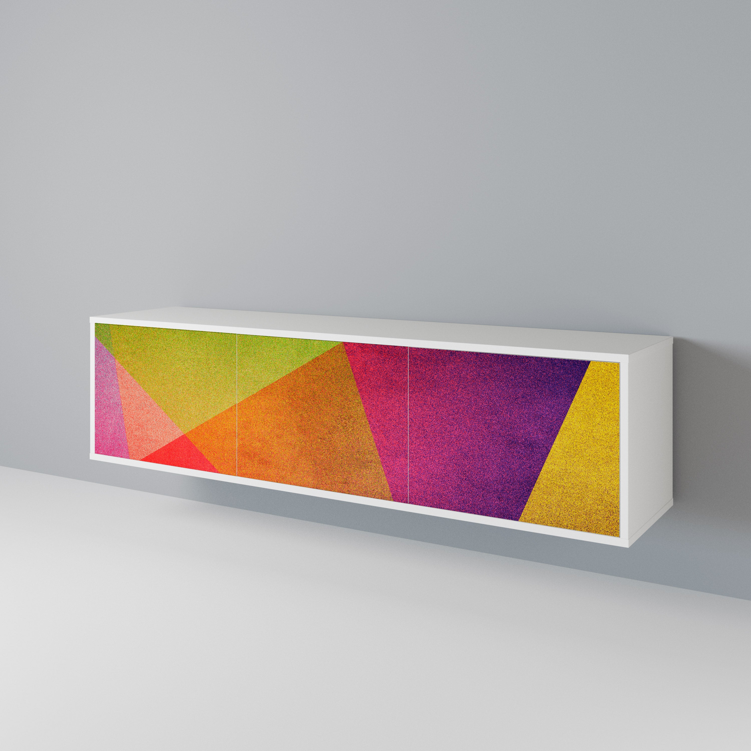 VIVID GEOMETRY Třídveřový TV stolek