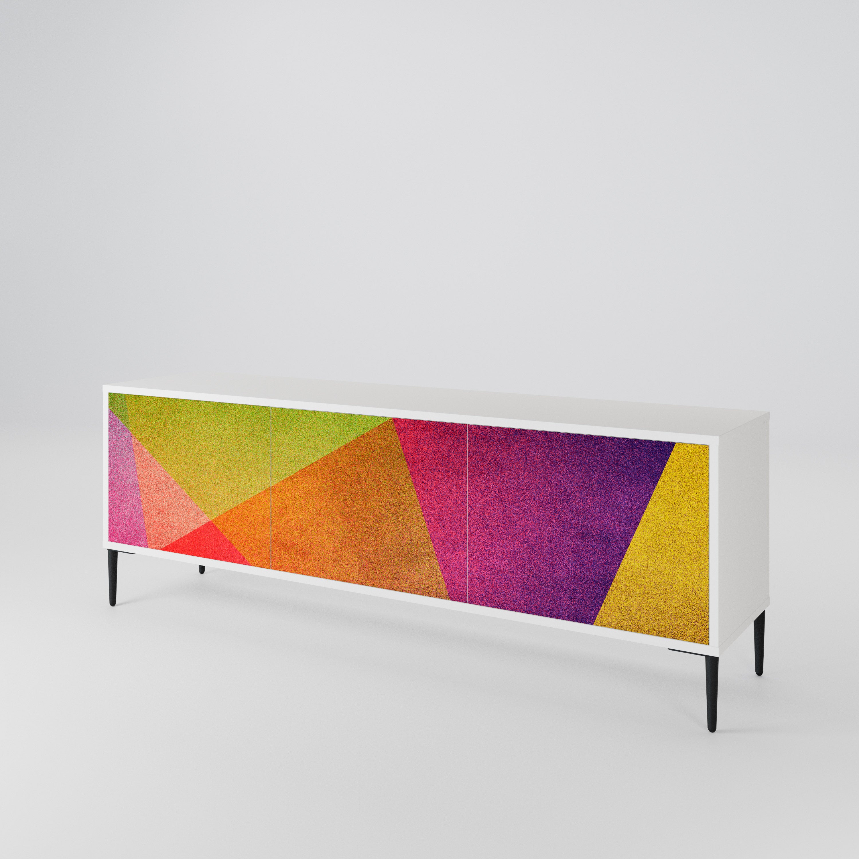 VIVID GEOMETRY Třídveřový TV stolek