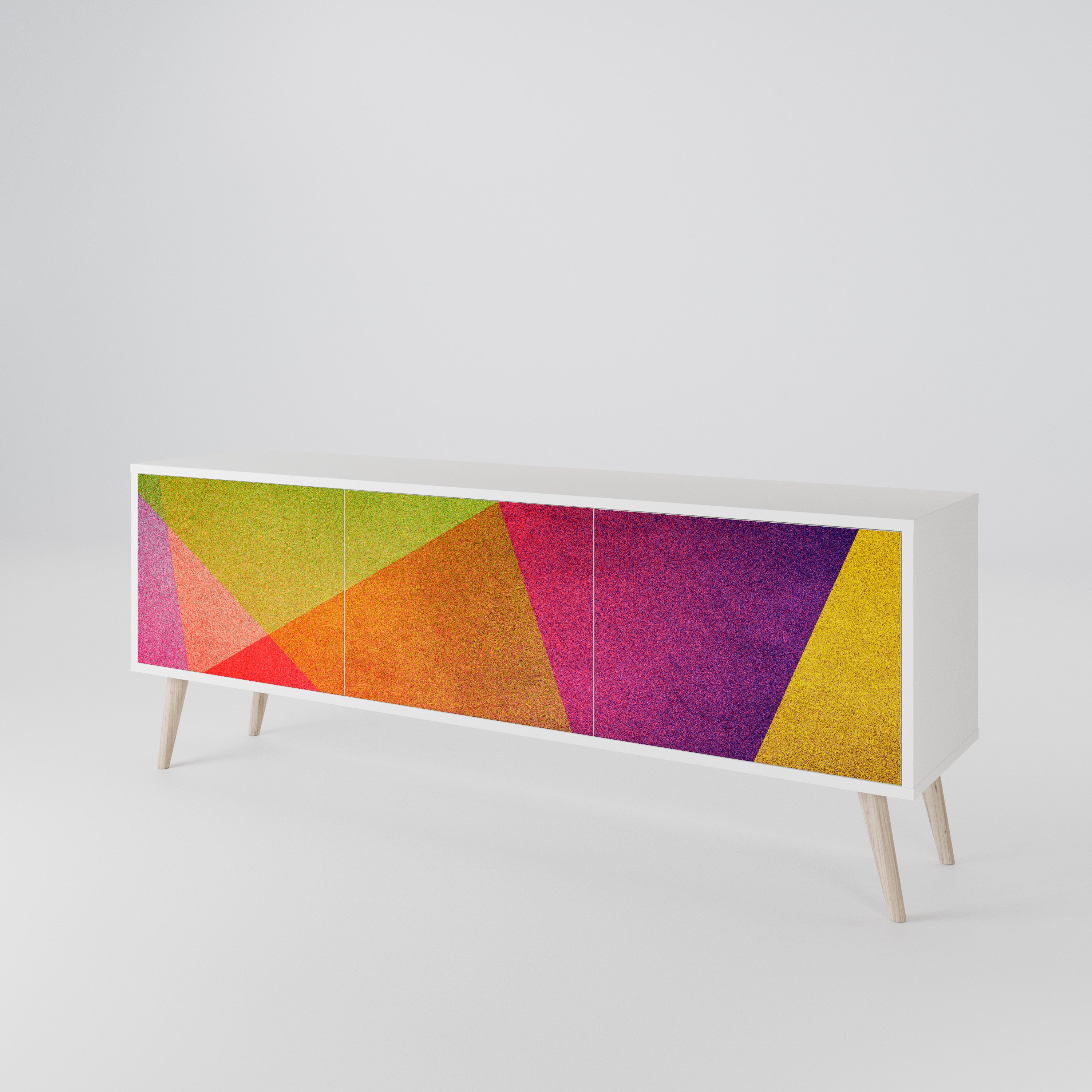 VIVID GEOMETRY Třídveřový TV stolek