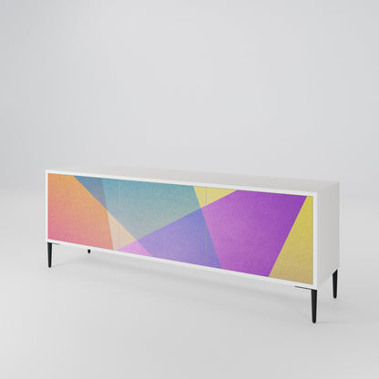 BRIGHT GEOMETRY Třídveřový TV stolek