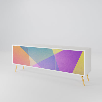 BRIGHT GEOMETRY Třídveřový TV stolek