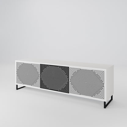 POLYGON ILLUSION Třídveřový TV stolek