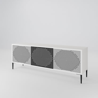 POLYGON ILLUSION Třídveřový TV stolek