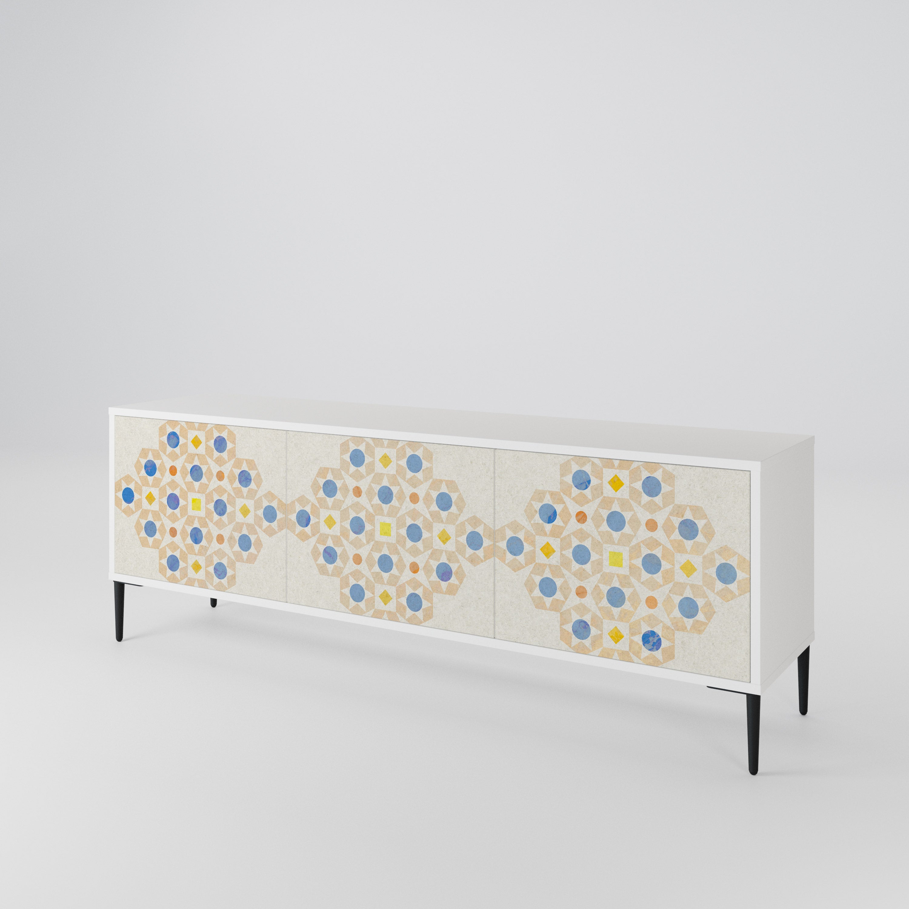 PATTERNED PRISM Třídveřový TV stolek