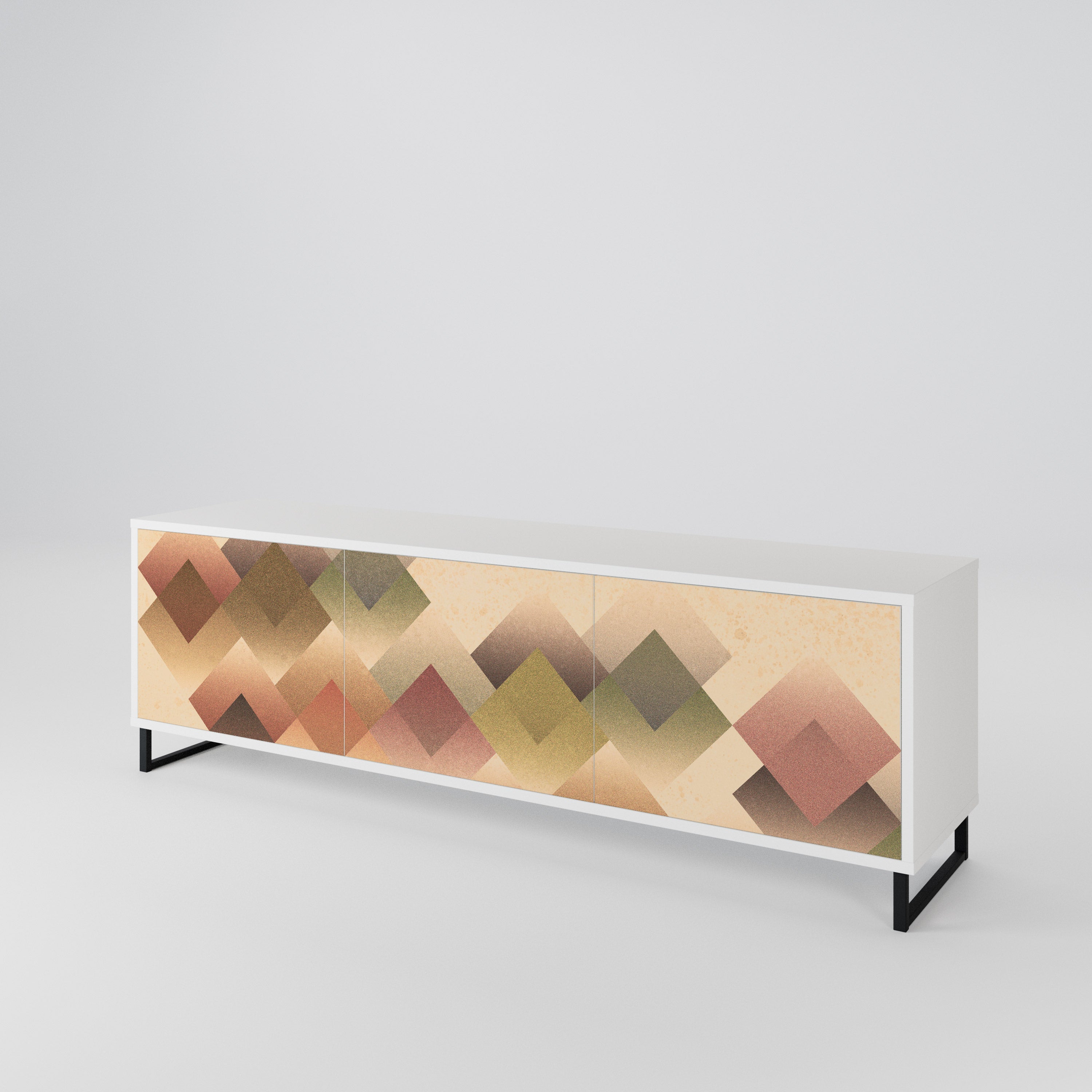 GEOMETRIC FUSION Třídveřový TV stolek