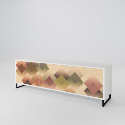 GEOMETRIC FUSION Třídveřový TV stolek