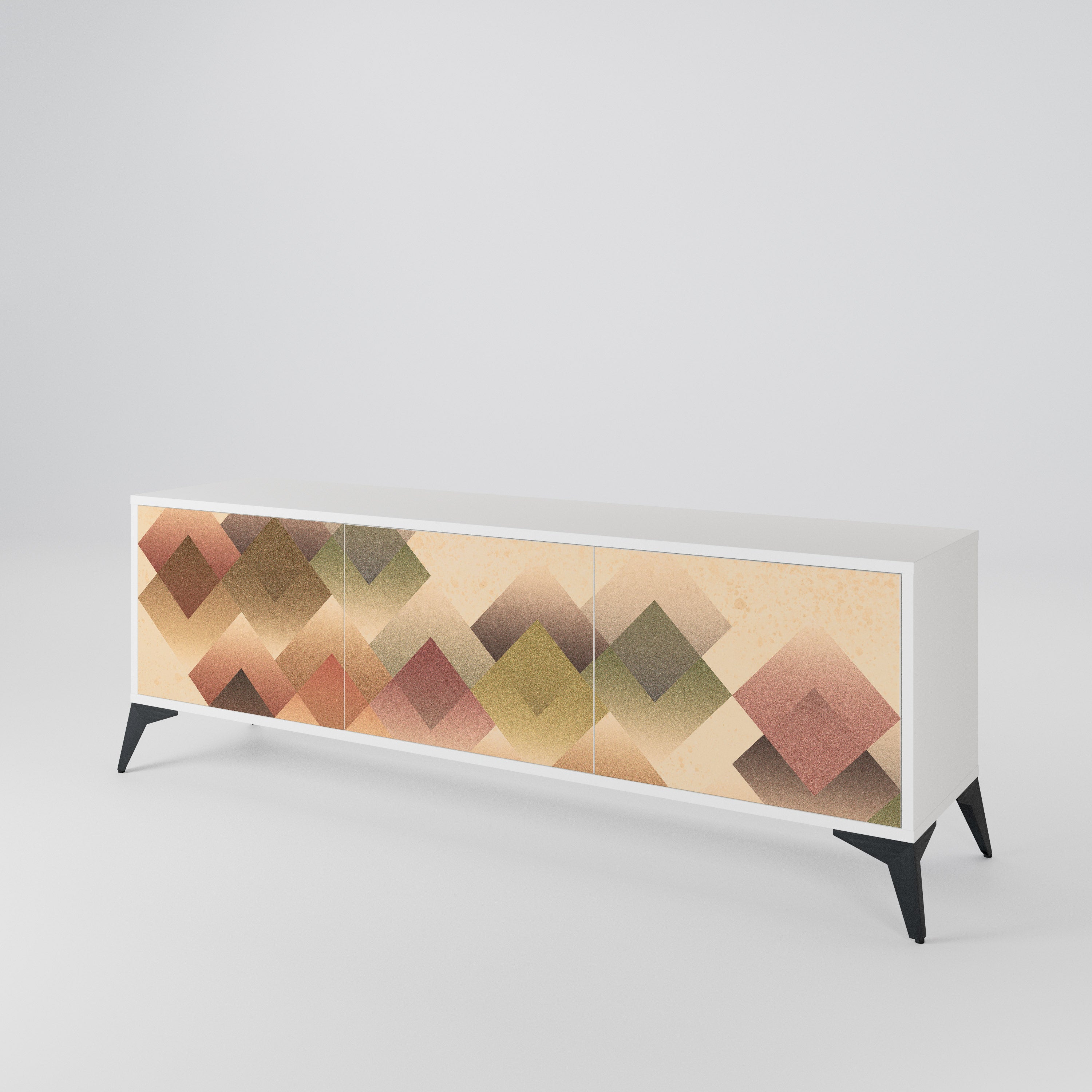 GEOMETRIC FUSION Třídveřový TV stolek