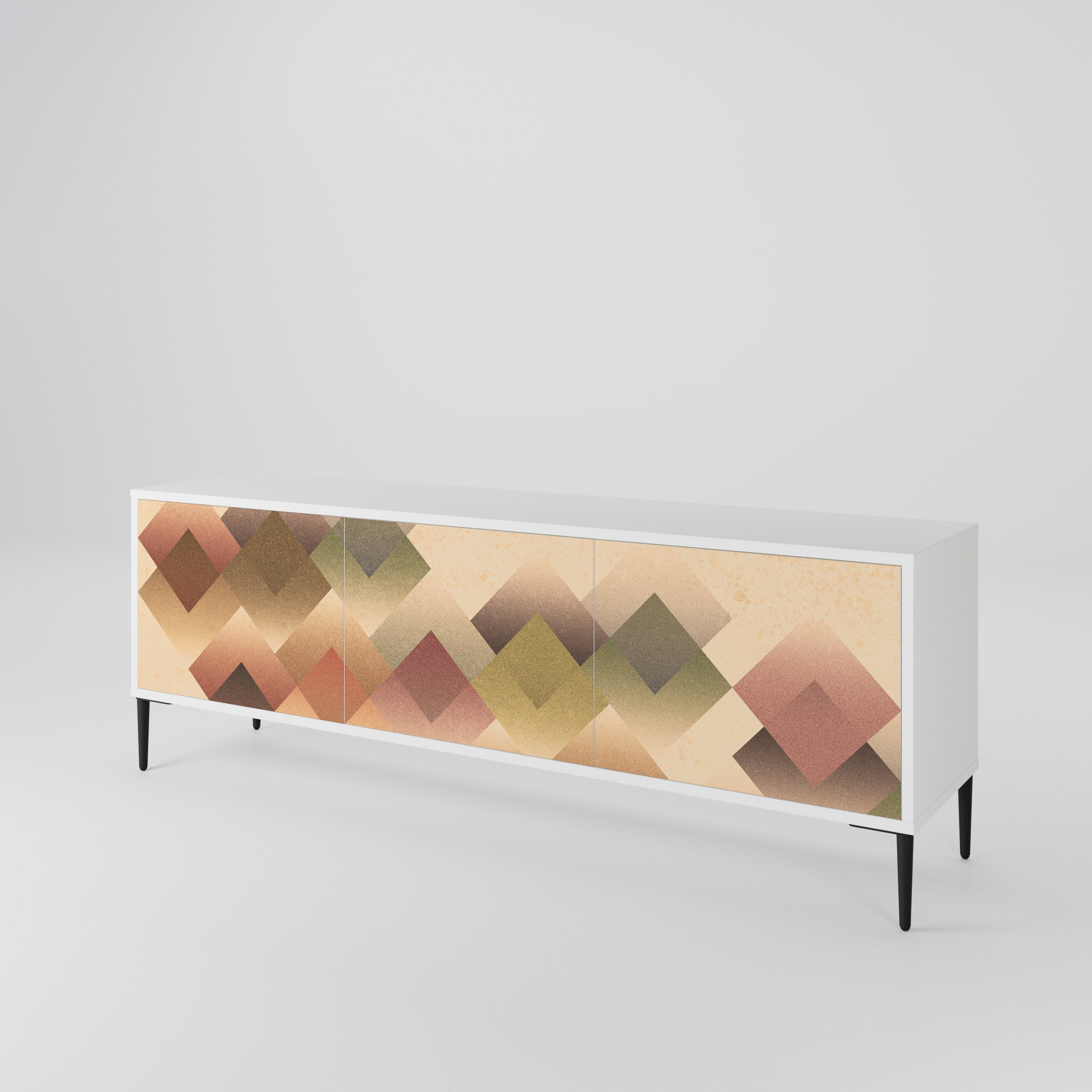 GEOMETRIC FUSION Třídveřový TV stolek