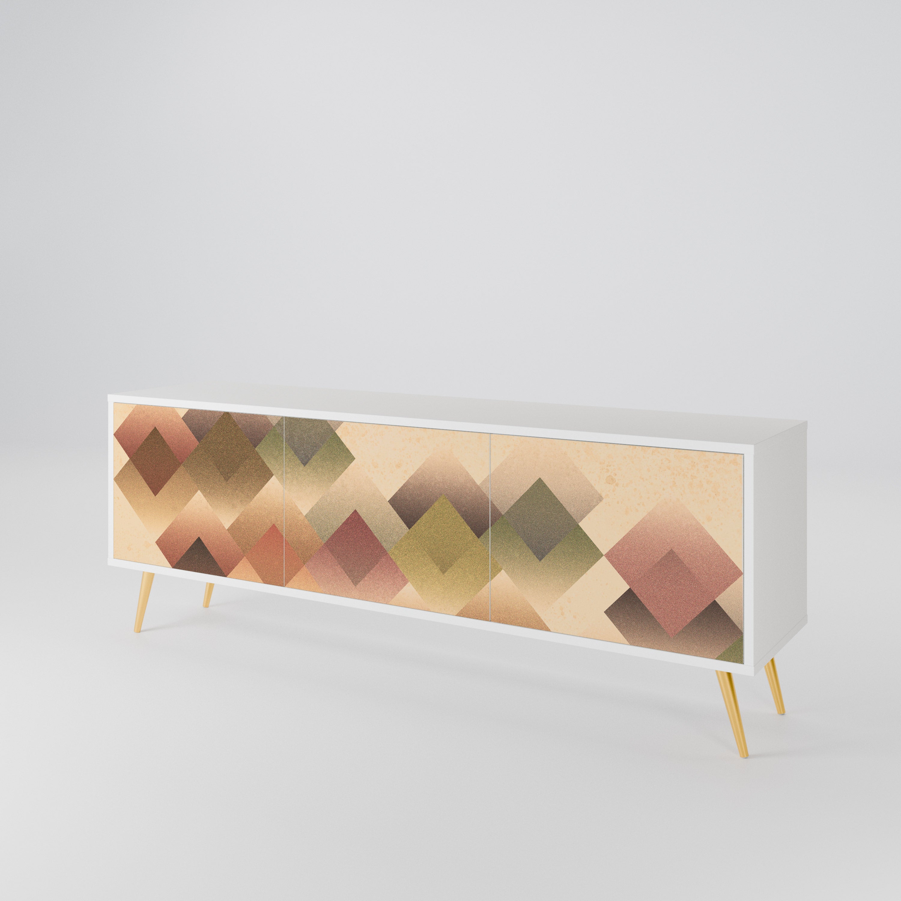 GEOMETRIC FUSION Třídveřový TV stolek