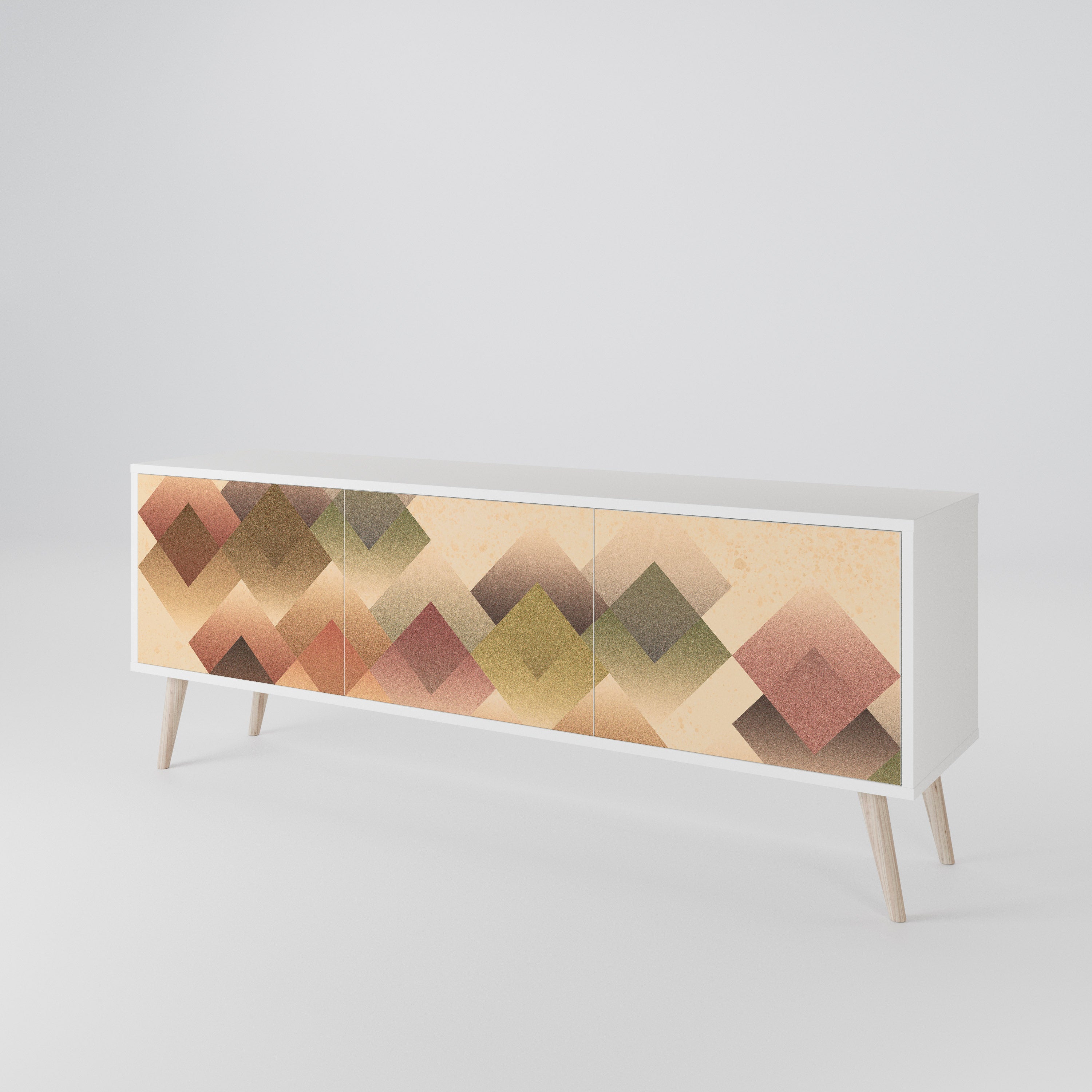 GEOMETRIC FUSION Třídveřový TV stolek