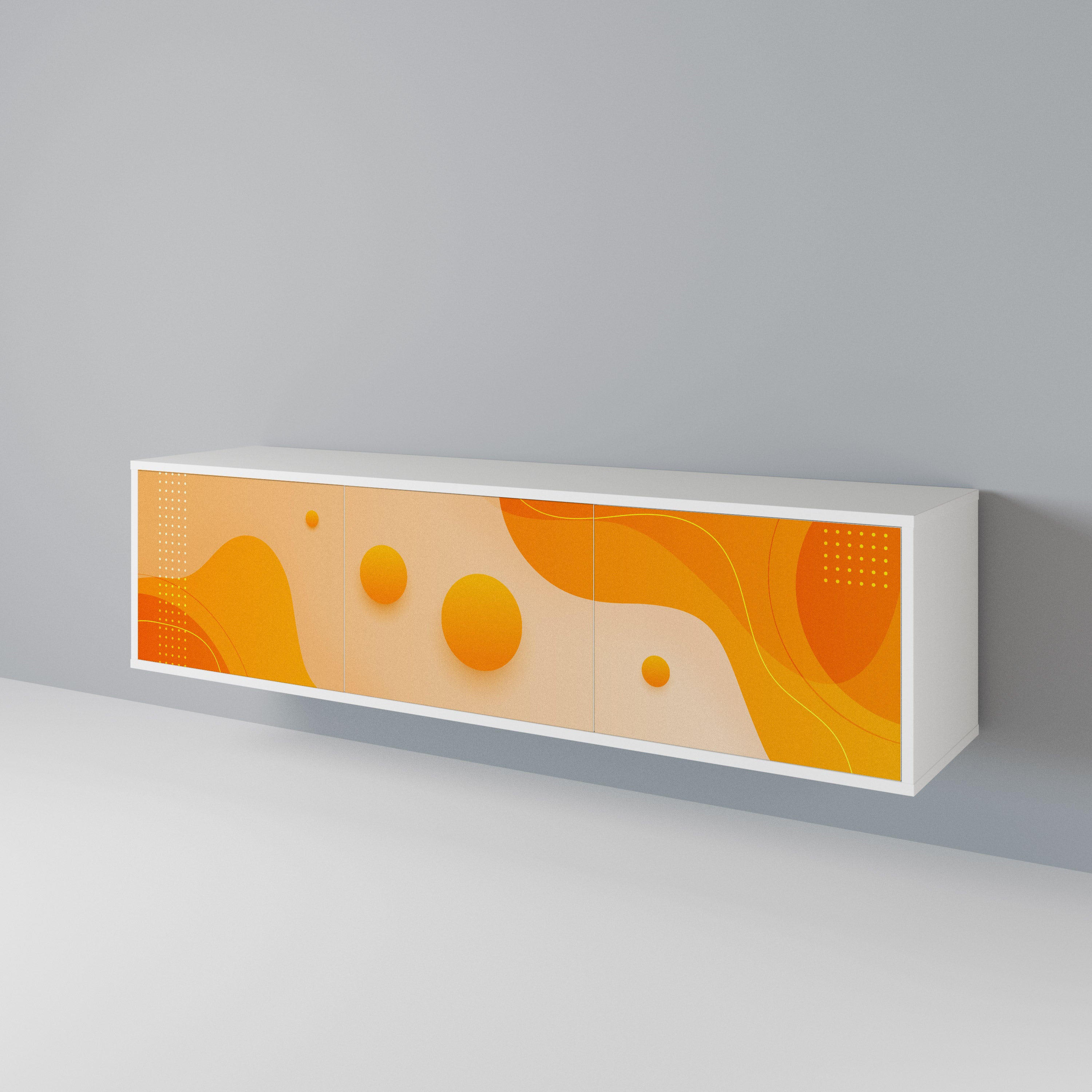 ORANGE ARRANGEMENT Třídveřový TV stolek