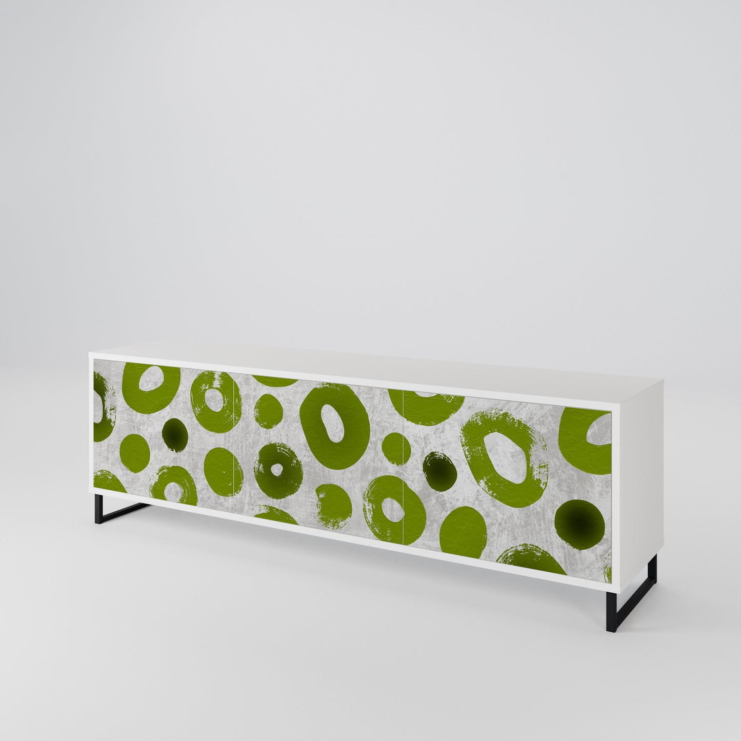 GREEN RHAPSODY Třídveřový TV stolek