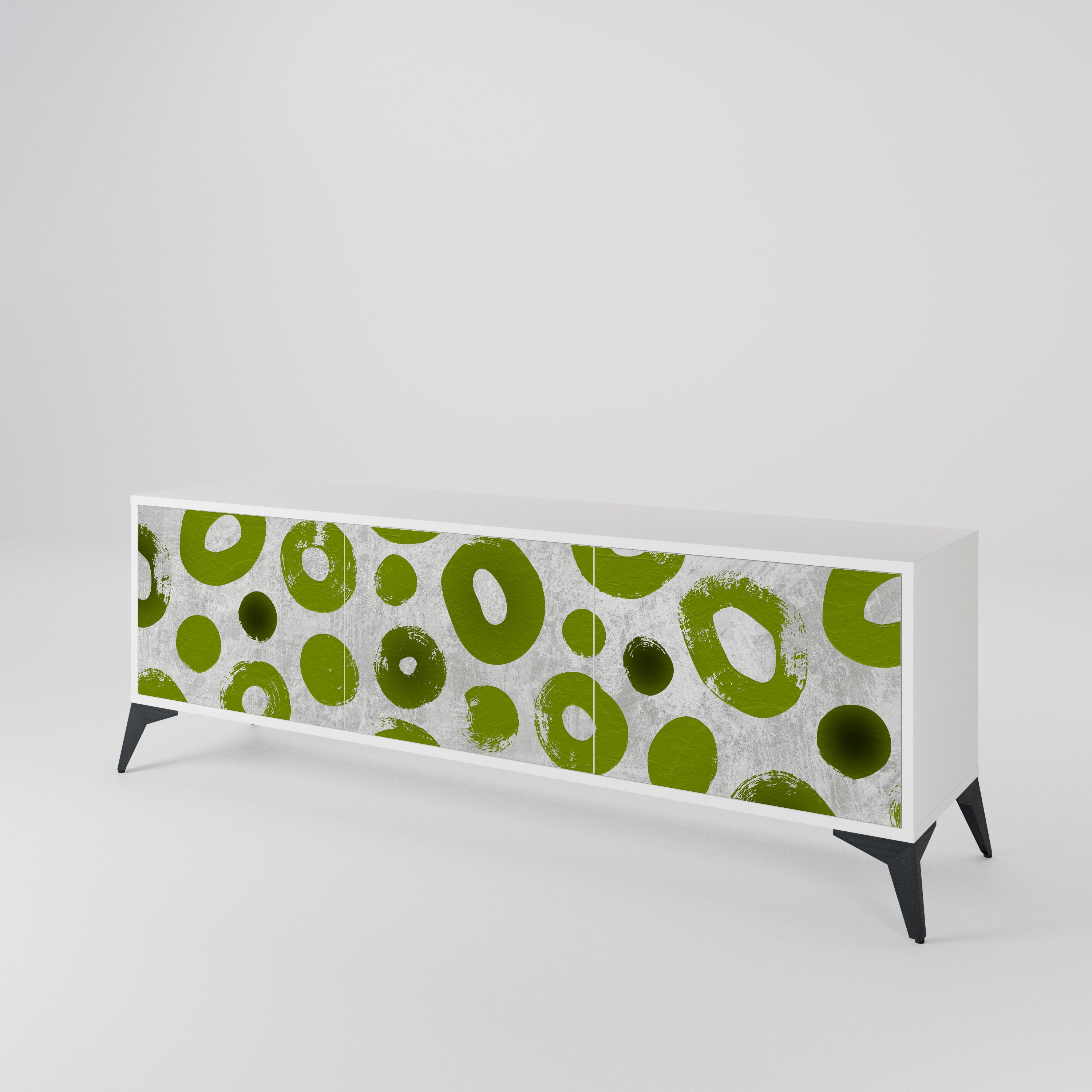 GREEN RHAPSODY Třídveřový TV stolek