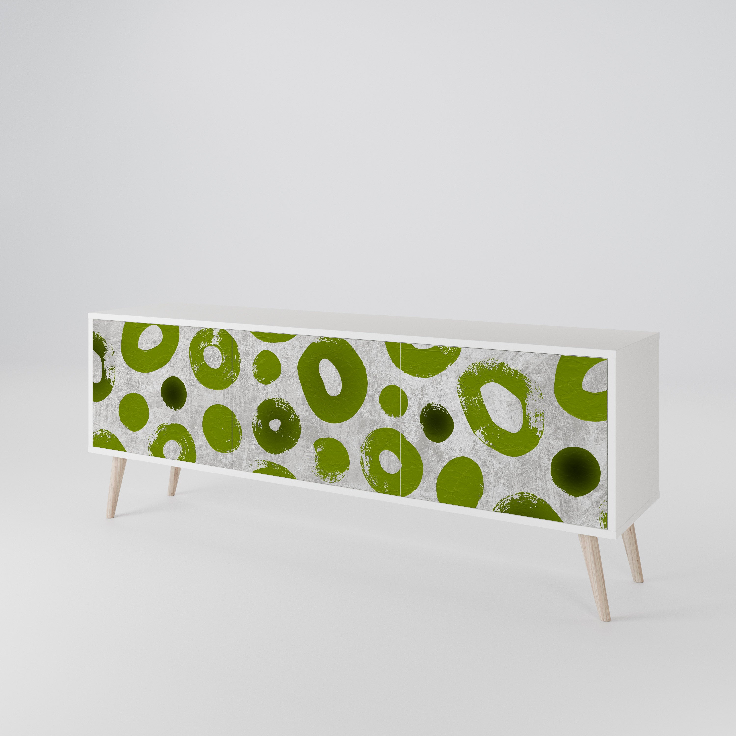 GREEN RHAPSODY Třídveřový TV stolek