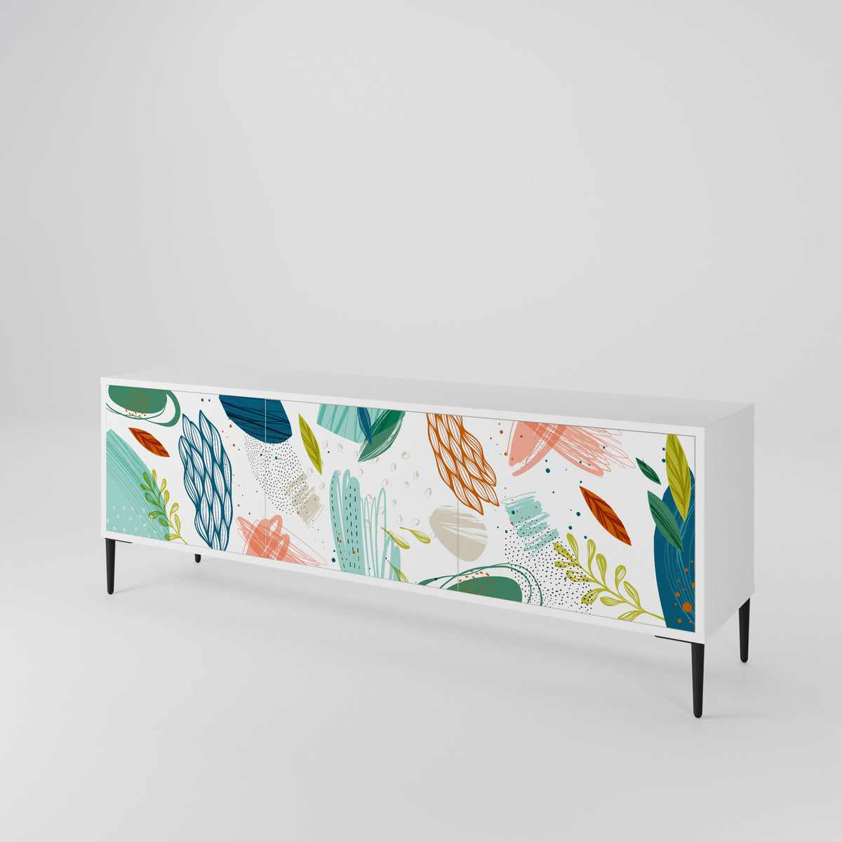 BOTANICAL HURRICANE Třídveřový TV stolek