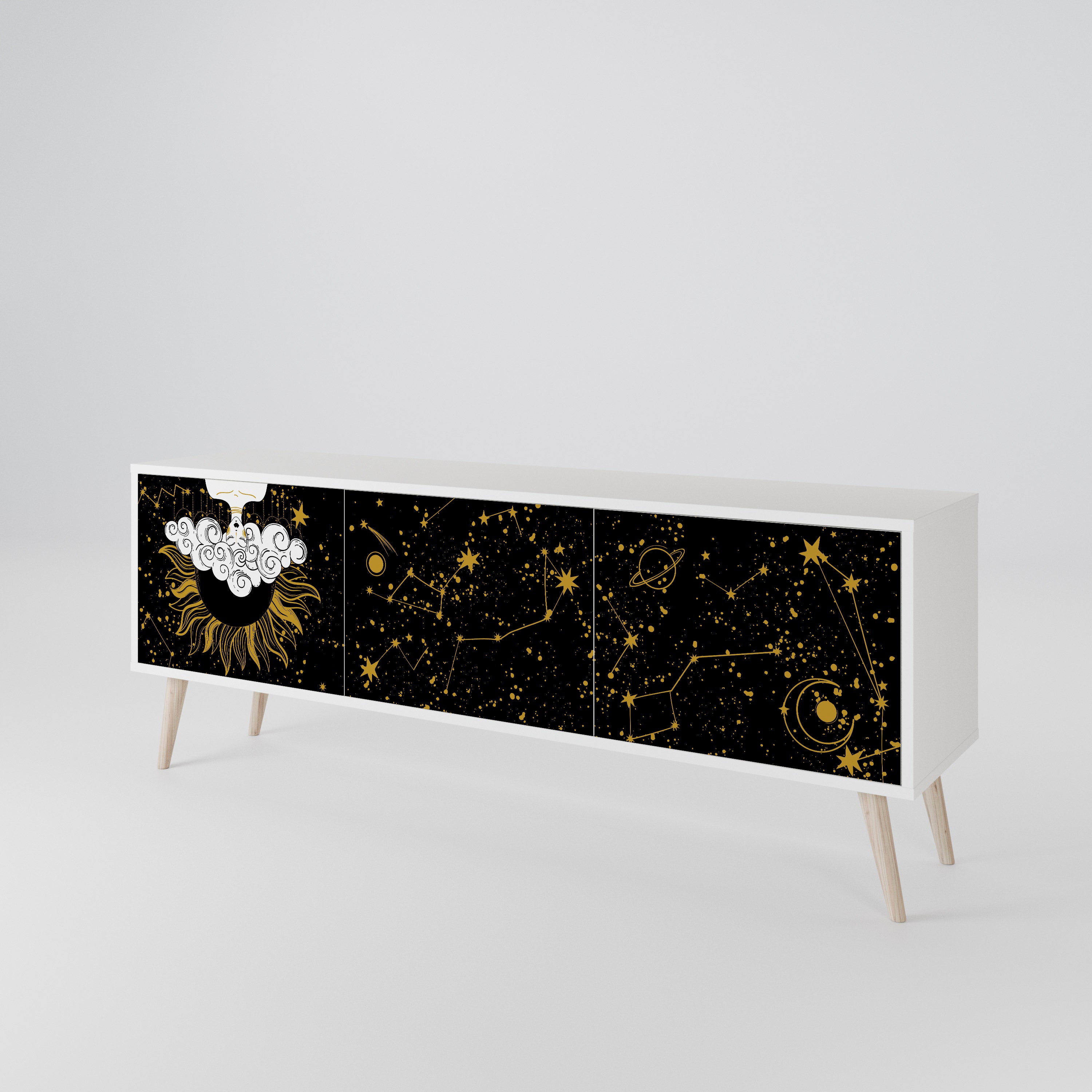 STELLAR CONSTELLATIONS Třídveřový TV stolek