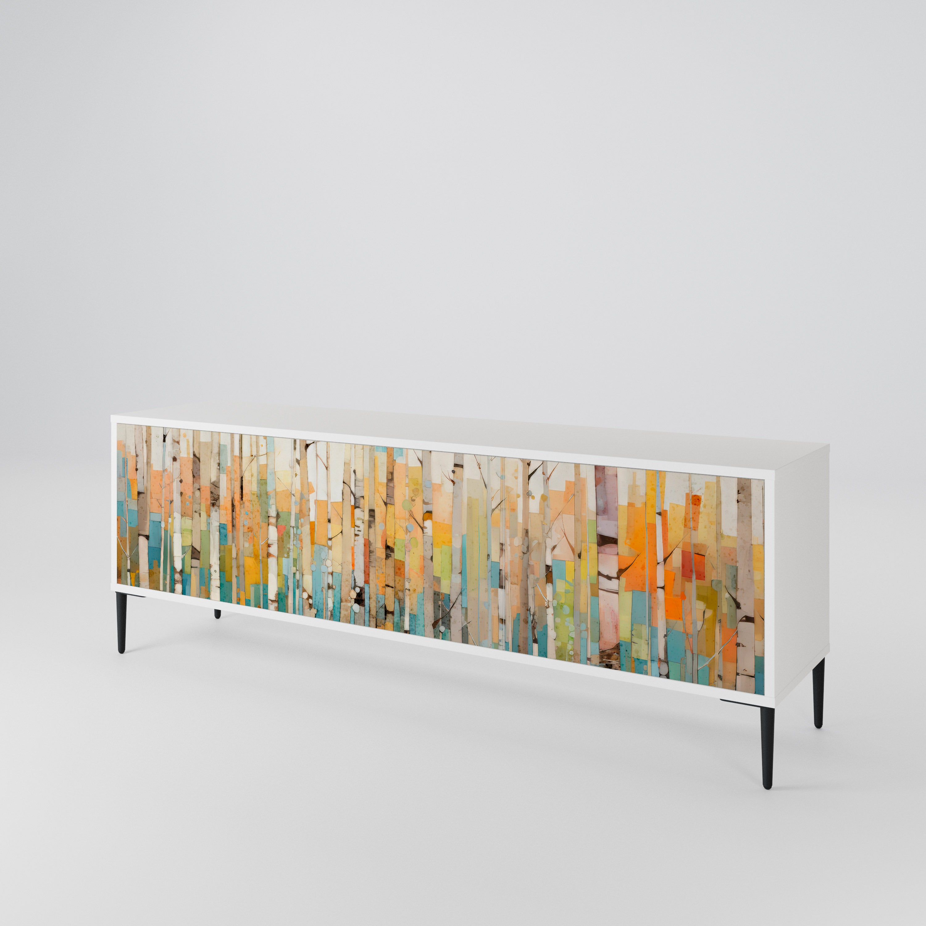 BIRCH KALEIDOSCOPE Třídveřový TV stolek