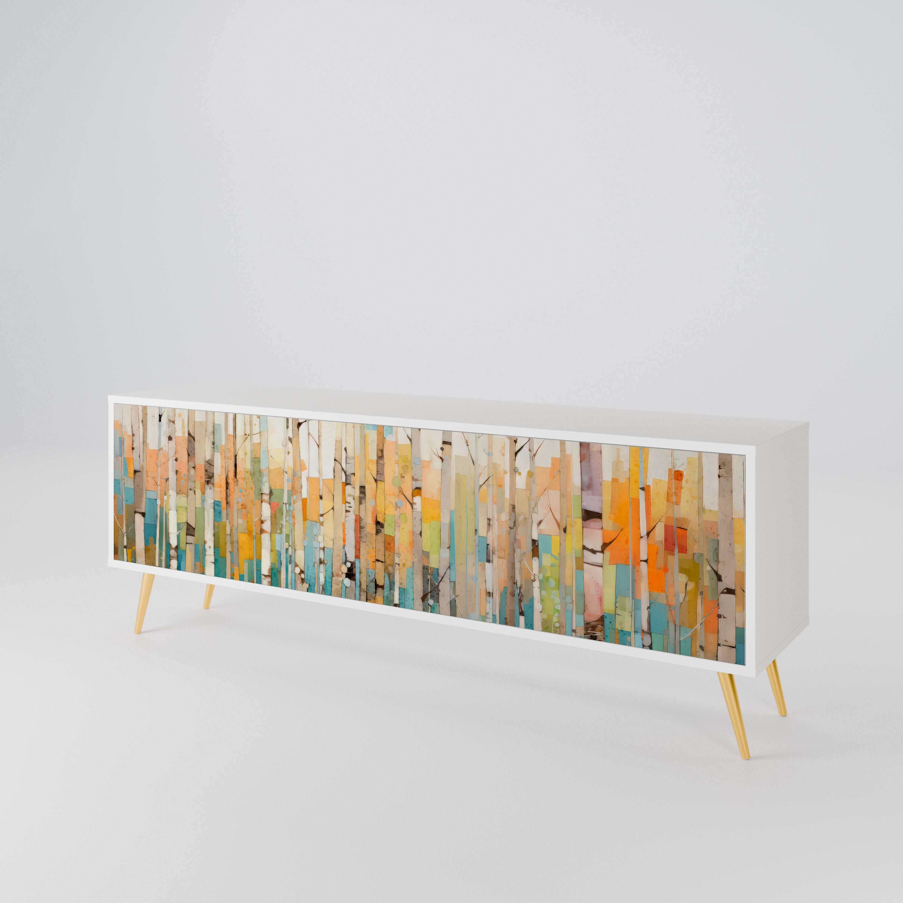 BIRCH KALEIDOSCOPE Třídveřový TV stolek