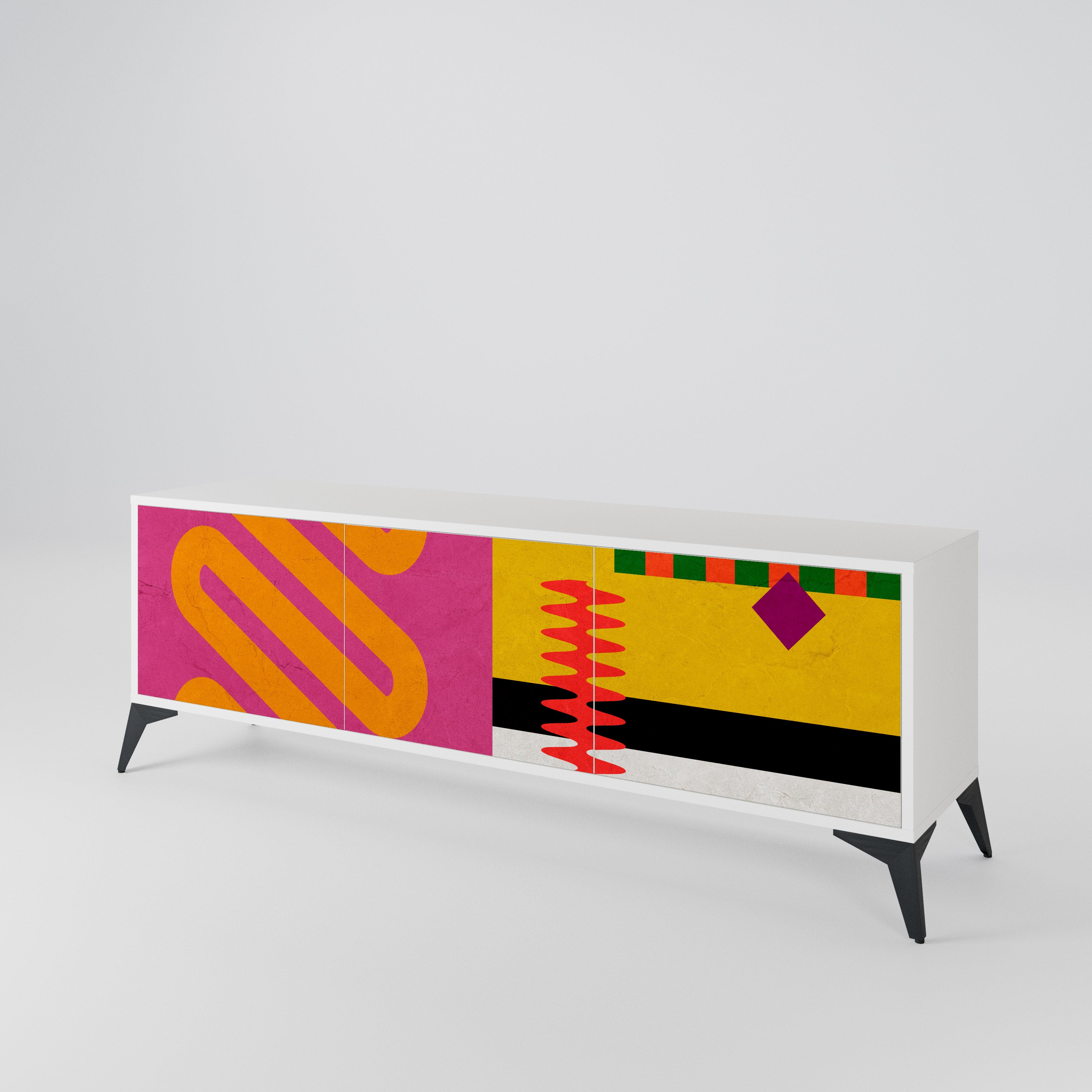 VIVID ART Třídveřový TV stolek