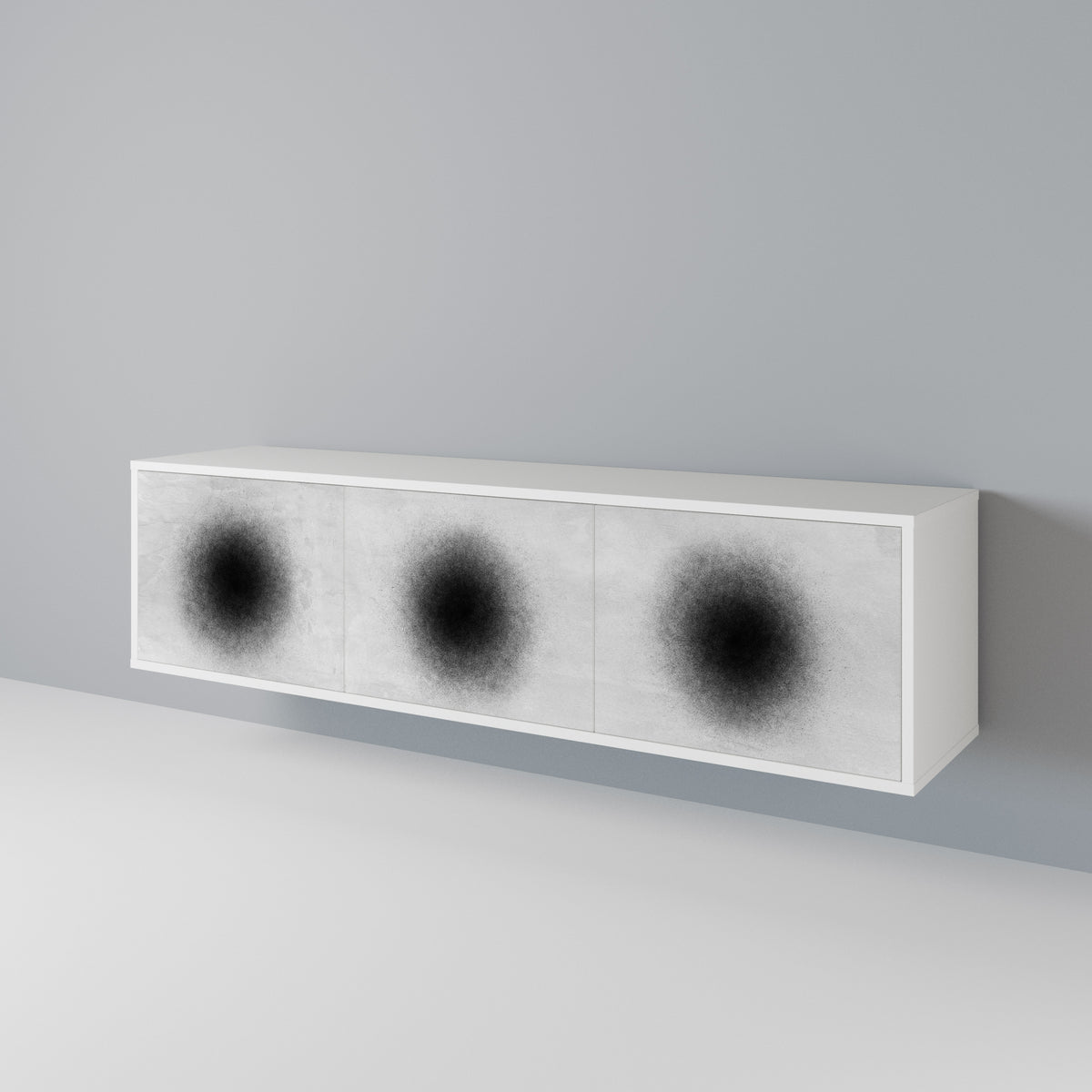 BLACK HOLE Třídveřový TV stolek