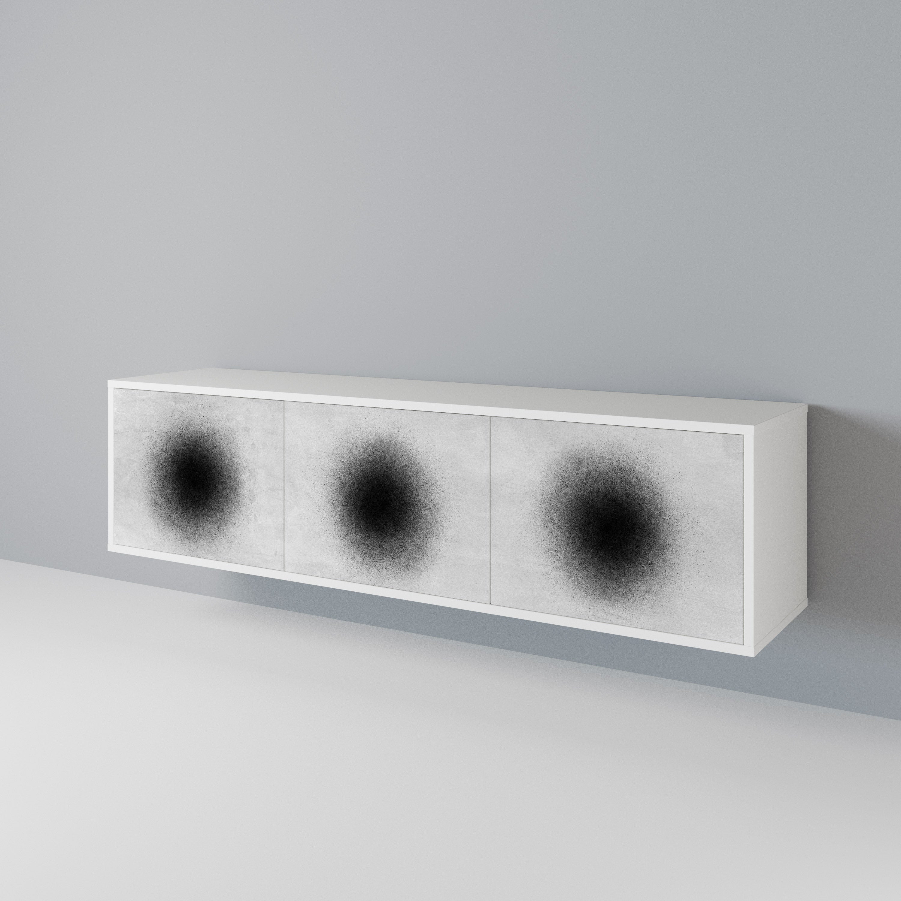 BLACK HOLE Třídveřový TV stolek
