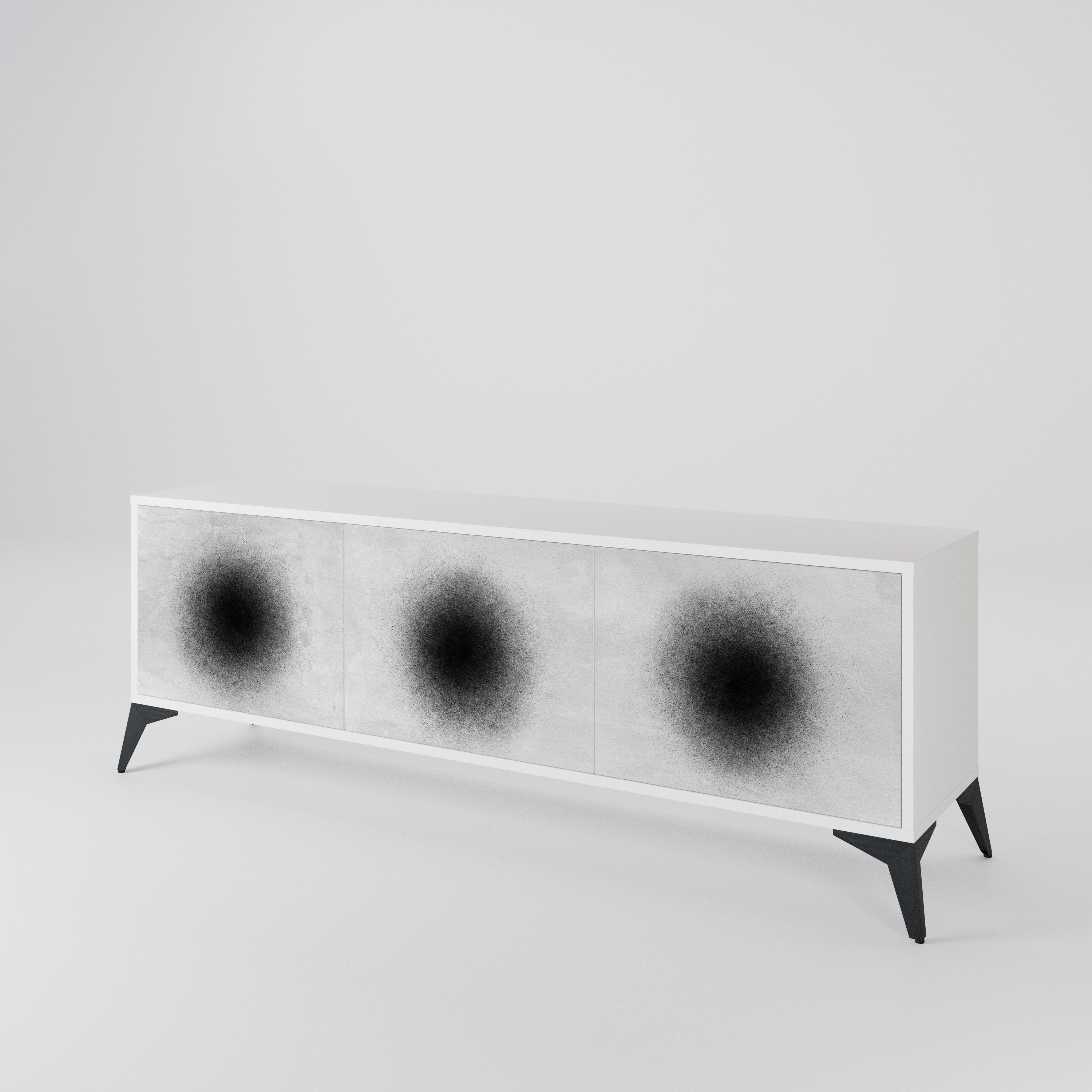 BLACK HOLE Třídveřový TV stolek