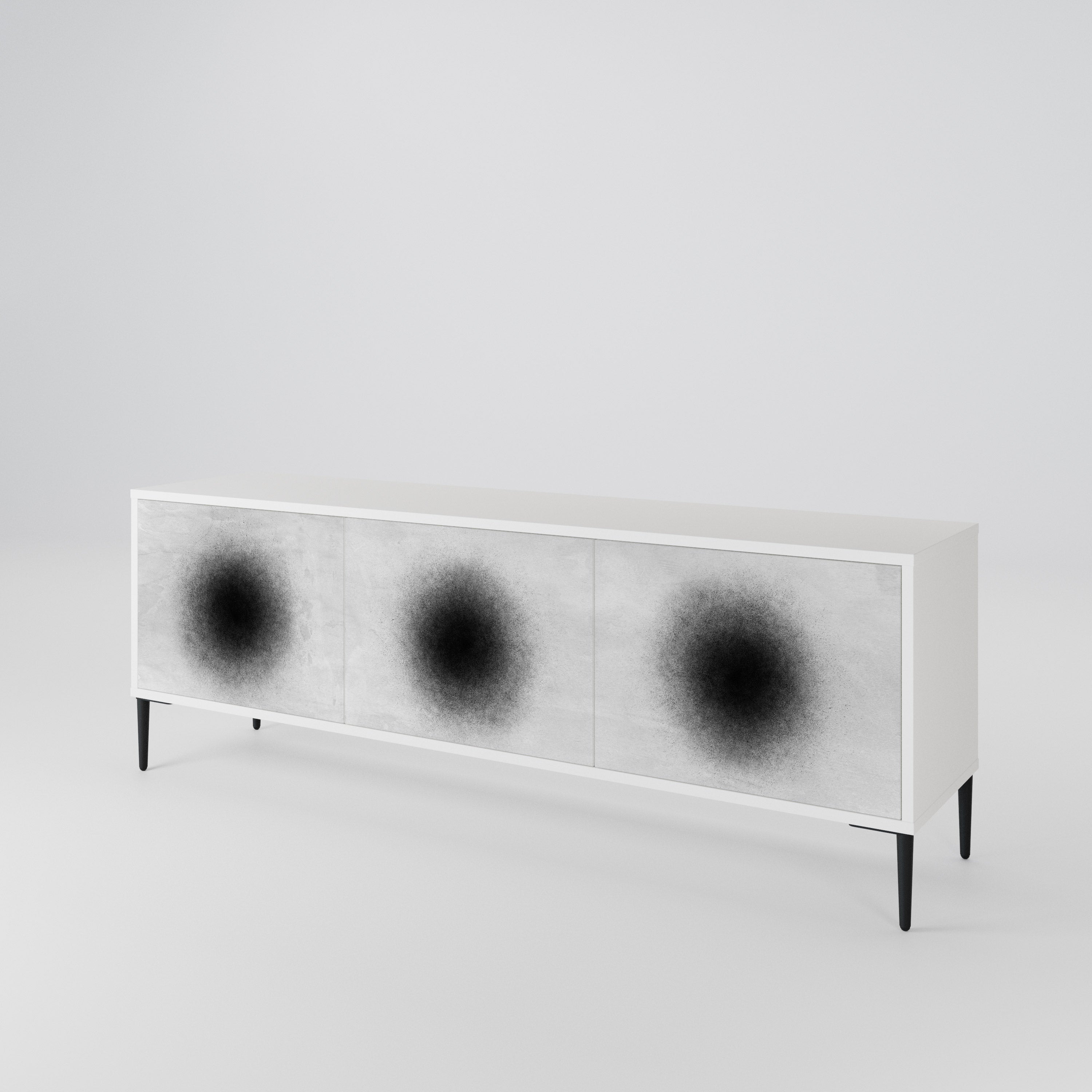 BLACK HOLE Třídveřový TV stolek