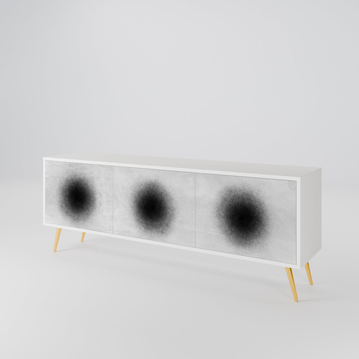 BLACK HOLE Třídveřový TV stolek