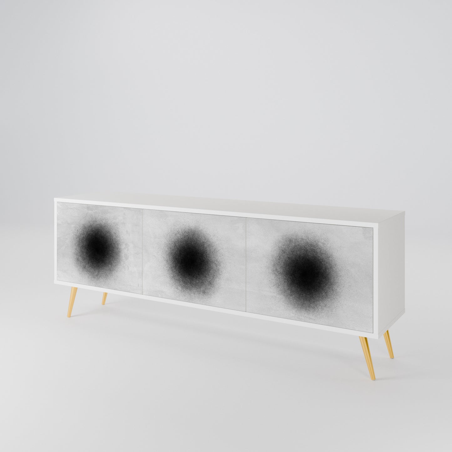 BLACK HOLE Třídveřový TV stolek