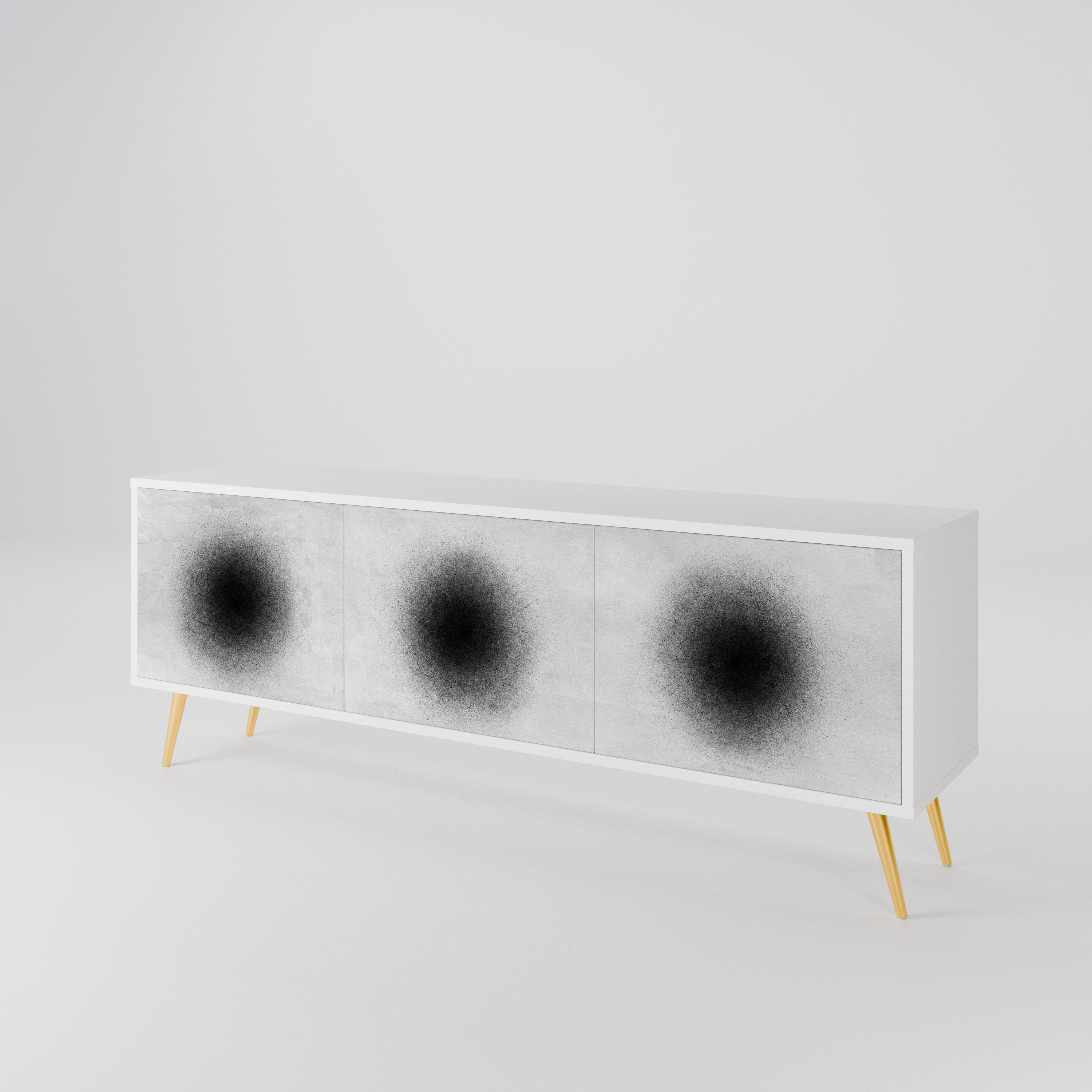 BLACK HOLE Třídveřový TV stolek
